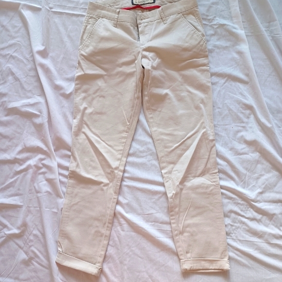 Abercrombie and Fitch Women's Light Cream Coloured Pants - Picture 1 of 4